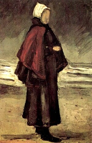 Винсент Ван Гог ранние работы Жена рыбака на берегу 1882г